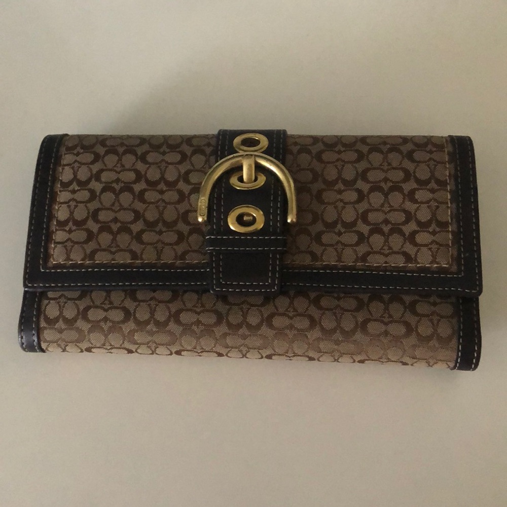 Coach wallet with checkbook